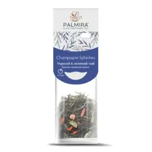 Бризки Шампанського T-cup зел. та чорн.фрукт. чай ТМ Palmira (2,4г/шт-10 шт)