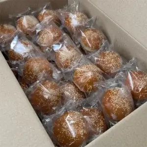 Булочка для гамбургера з кунжутом бріош з розрізом ТМ Злата Піч (шт 80гр)/50