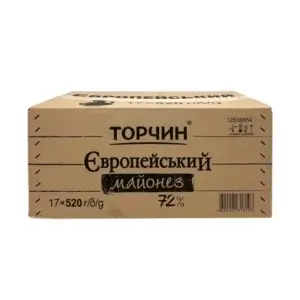 Майонез Європейський 72% ТМ Торчин 520гр