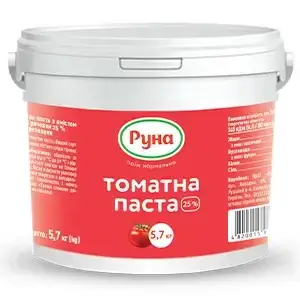 Томатна паста 25% ТМ Руна 5,7кг