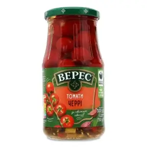 Томати мариновані черрі ТМ Верес (пак 500гр)/12