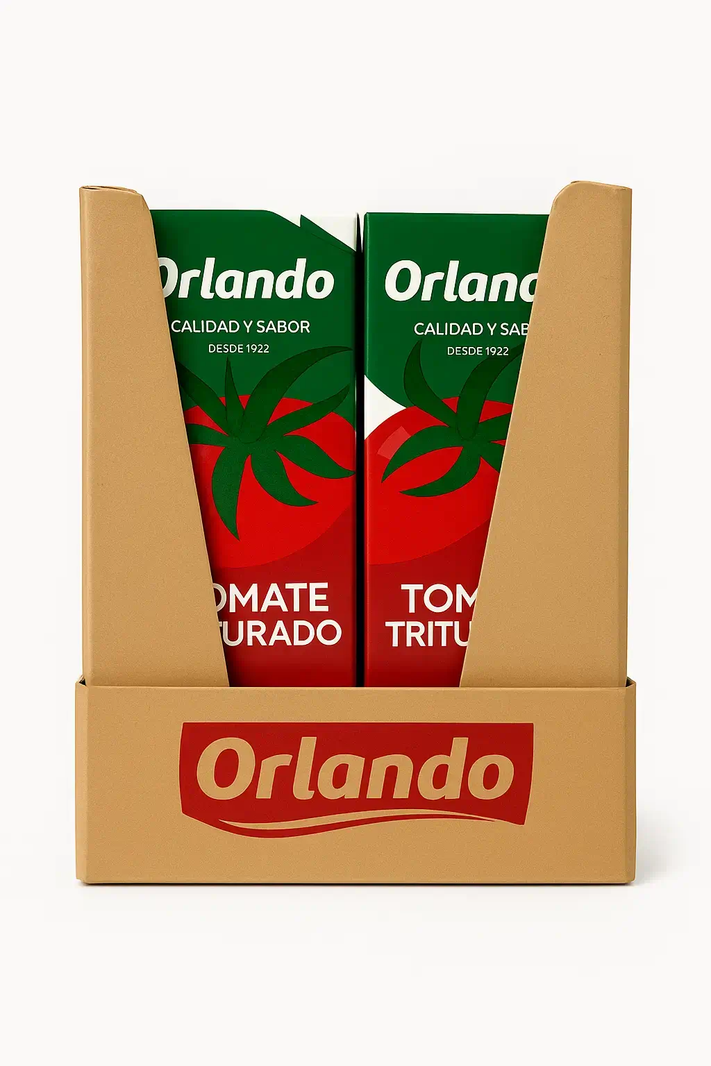 Томати подрібнені у власному соку ТМ Orlando (пак 800г)/12