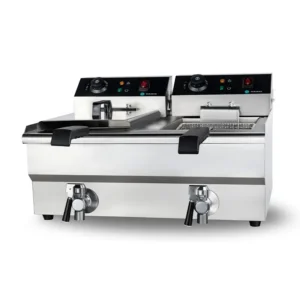 ФРИТЮРНИЦЯ HURAKAN HKN-FT1010N ПОДВІЙНА З КРАНОМ 10+10 л