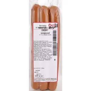 Сосиски "Соковиті" (5шт D21 L18) ТМ PapaDogz 320гр