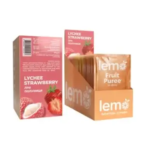 Фруктова основа LEMO порційна Полуниця-Лічі (пак 45г/15шт)/8