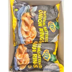 Цибулеві кільця з ЦІЛЬНОЇ ЦИБУЛІ в паніровці ТМ LE DUC (пак 1кг)/6