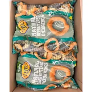 Цибулеві кільця з ЦІЛЬНОЇ ЦИБУЛІ в пивному клярі ТМ LE DUC (пак 1кг)/6