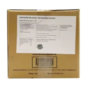 Картопля фрі Батат ТМ Farmer's Basket (пак 0,5кг)/20
