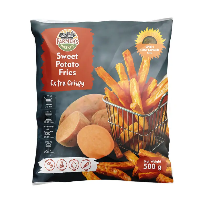 Картопля фрі Батат ТМ Farmer's Basket (пак 0,5кг)/20