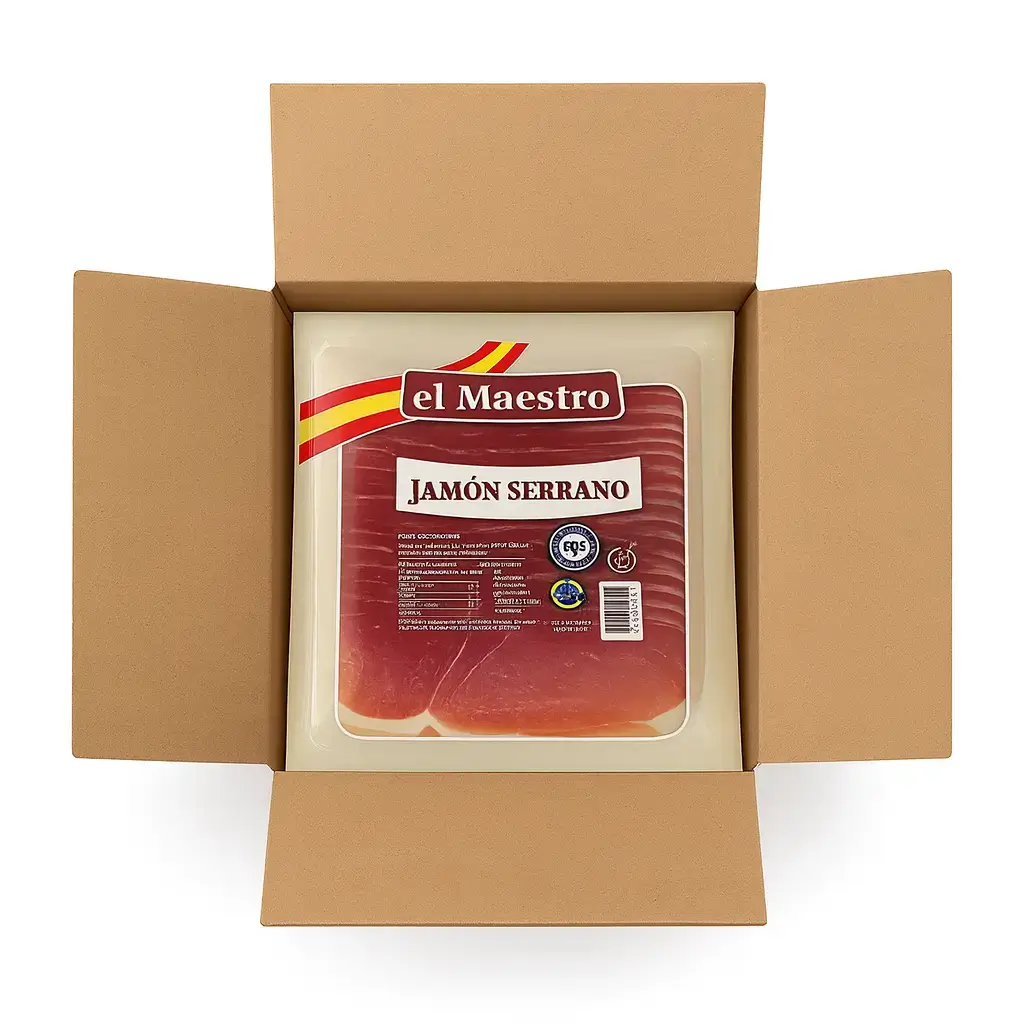 Хамон Serrano el Maestro Curado Locheando, нарізка (пак 250 г)/12