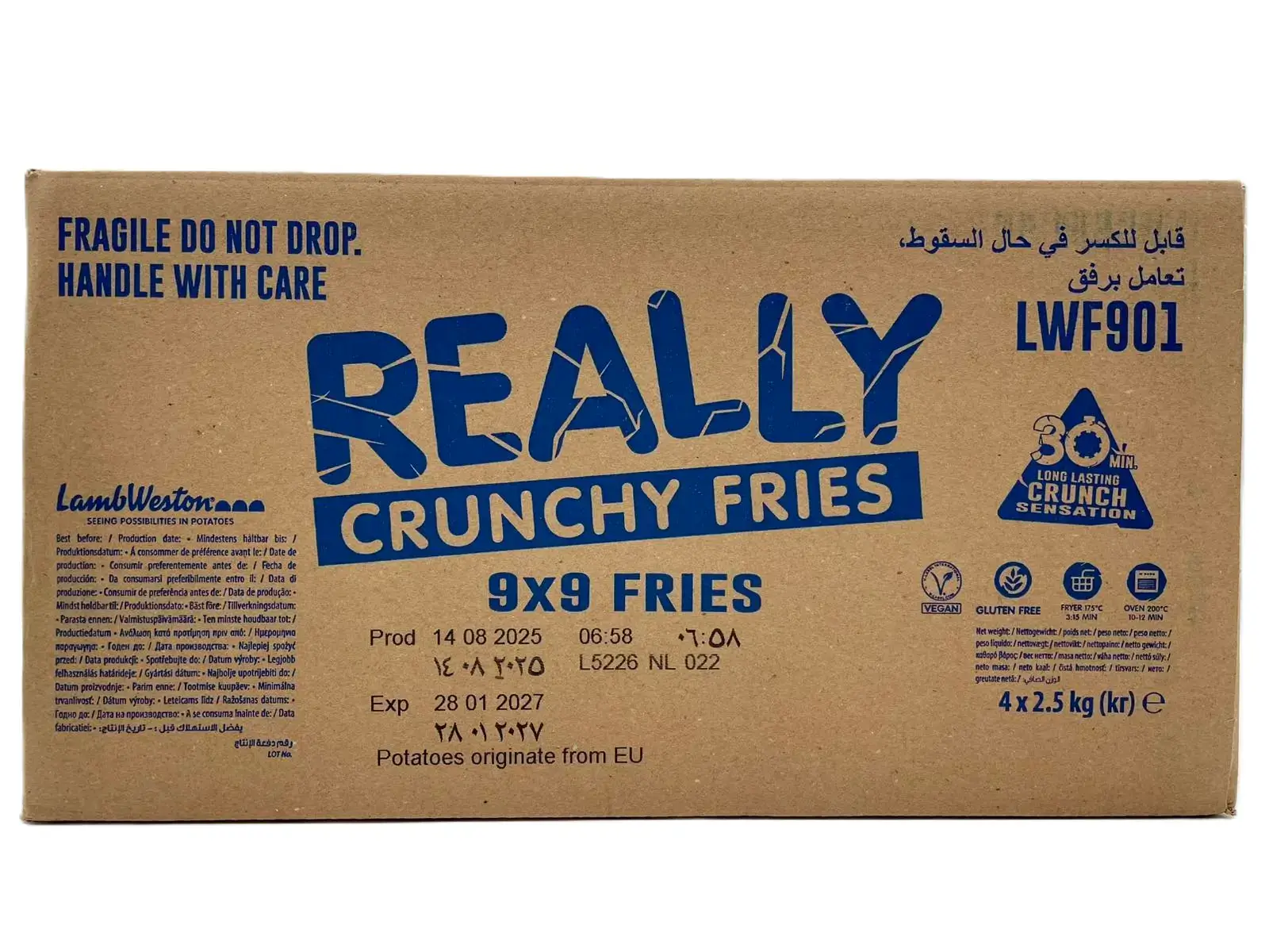 Картопля фрі REALLY Crunchy 9 мм (LWF901) ТМ LW (пак 2,5кг)/4