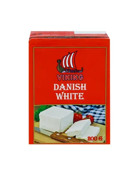 Фета сирний продукт Danish White ТМ VIKING 55 % (пак 200г)/54
