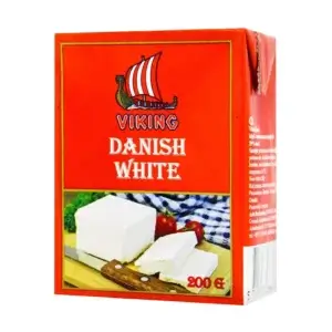 Фета сирний продукт Danish White ТМ VIKING 55 % (пак 200г)/54