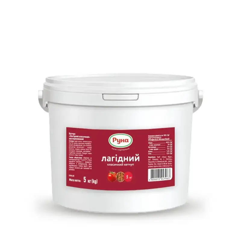 Кетчуп Лагідний ТМ Руна (пак 5кг)/2