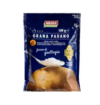 Сир тертий Грана Падана ГратуджіатоТМ Maser Formaggi (пак 0,1кг)/20