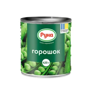 Горошок зелений ТМ Руна (пак 420гр)/12